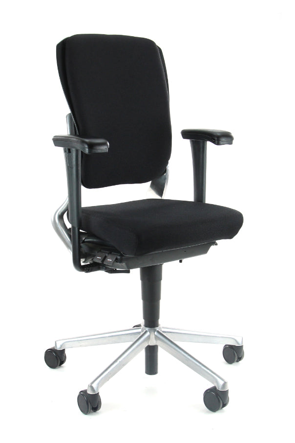 Refurbished Bureaustoel Ahrend 230 Hoge Rug Zwart / Chroom Ergonomisch Design