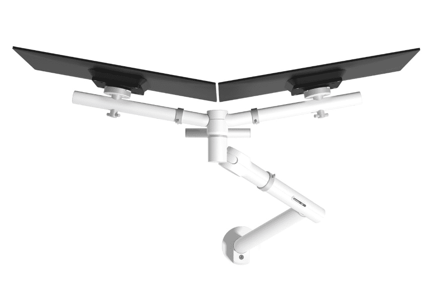 Dataflex - Viewgo Pro Monitorarm - 2 Monitoren - Wit - Bureau 640 - Dataflex - Monitorarmen met 2 armen- Workliving