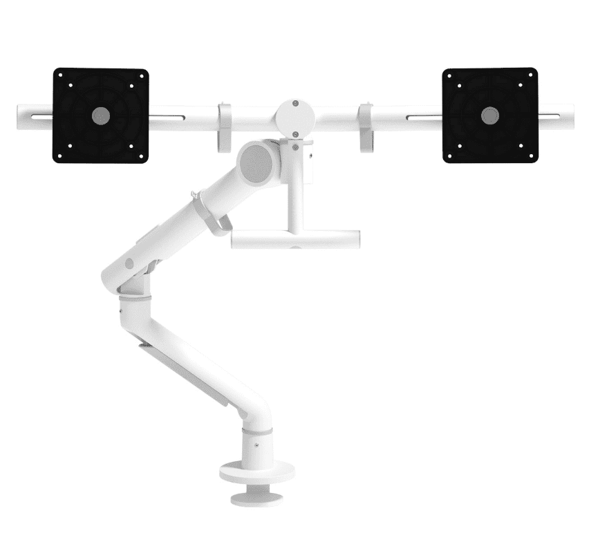 Dataflex - Viewgo Pro Monitorarm - 2 Monitoren - Wit - Bureau 640 - Dataflex - Monitorarmen met 2 armen- Workliving