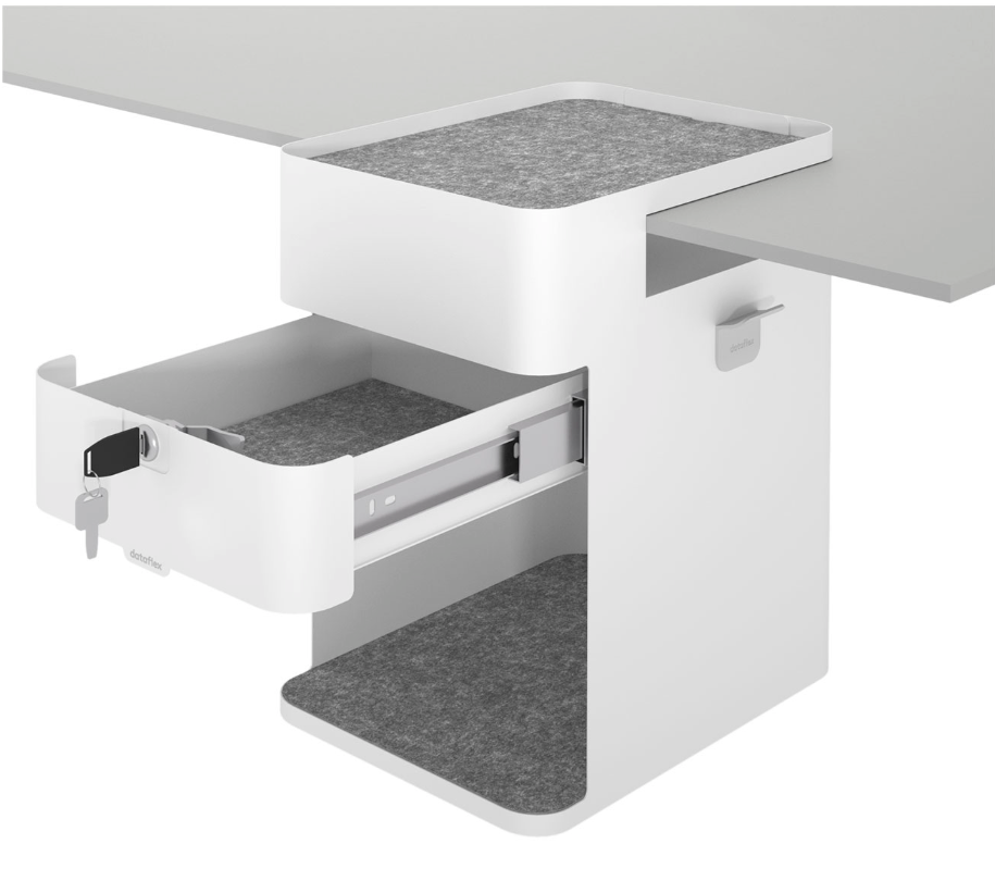 Dataflex Bento® Desktop Locker - Wit - Bureaulade - 500 - Dataflex - Bureaulades- Workliving