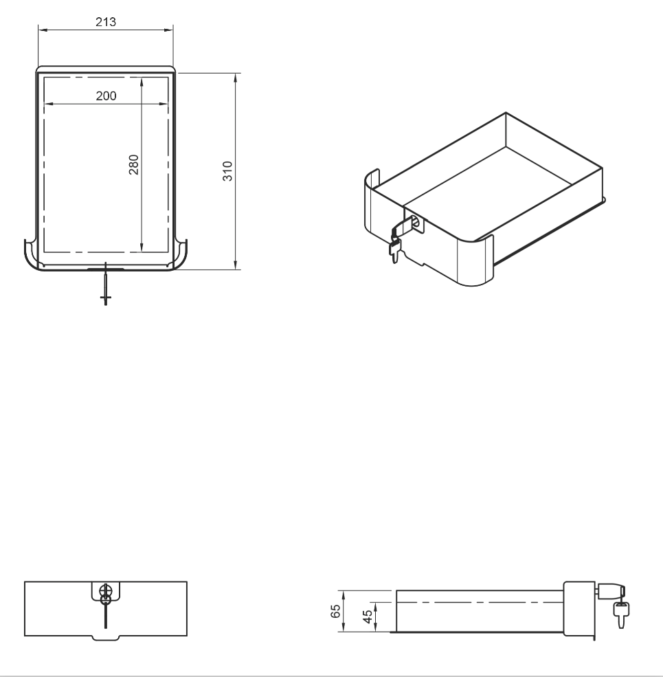 Dataflex Bento® Desktop Locker - Zwart - Bureaulade - 503 - Dataflex - Bureaulades- Workliving
