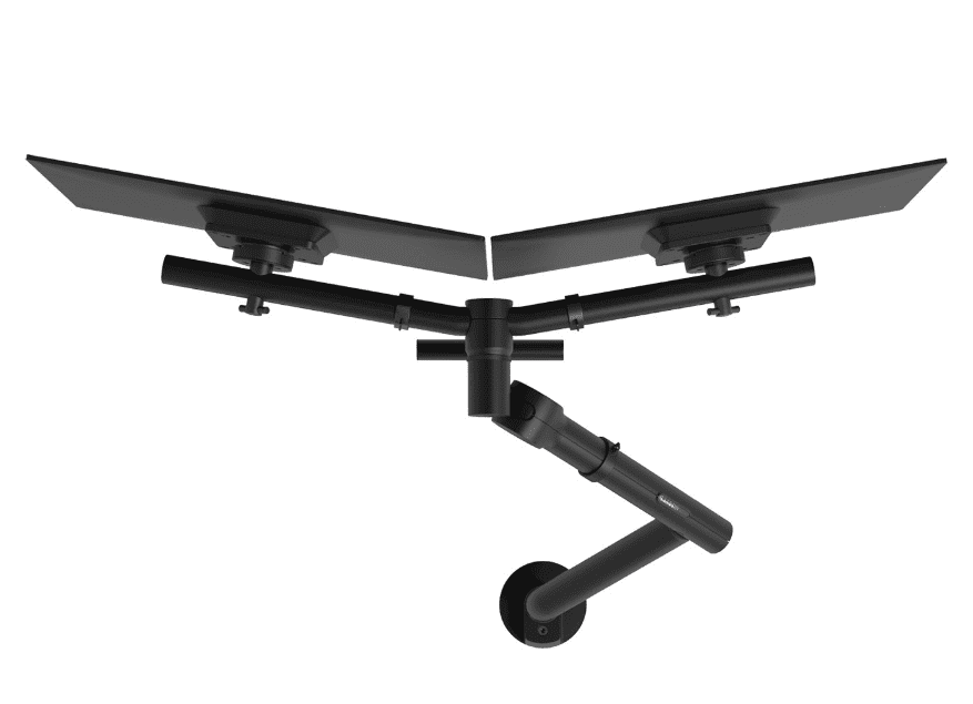 Dataflex Viewgo Pro Monitorarm - 2 Monitoren - Zwart - Bureau 640 - Dataflex - Monitorarmen met 2 armen- Workliving
