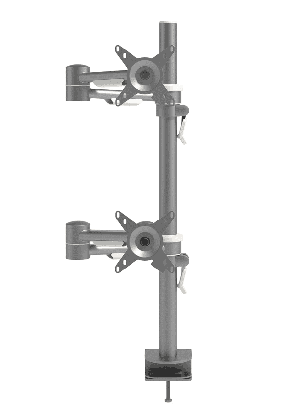 Dataflex Viewmate Monitorarm - 2 Monitoren - Zilver - Bureau 682 - Dataflex - Monitorarmen met 2 armen- Workliving