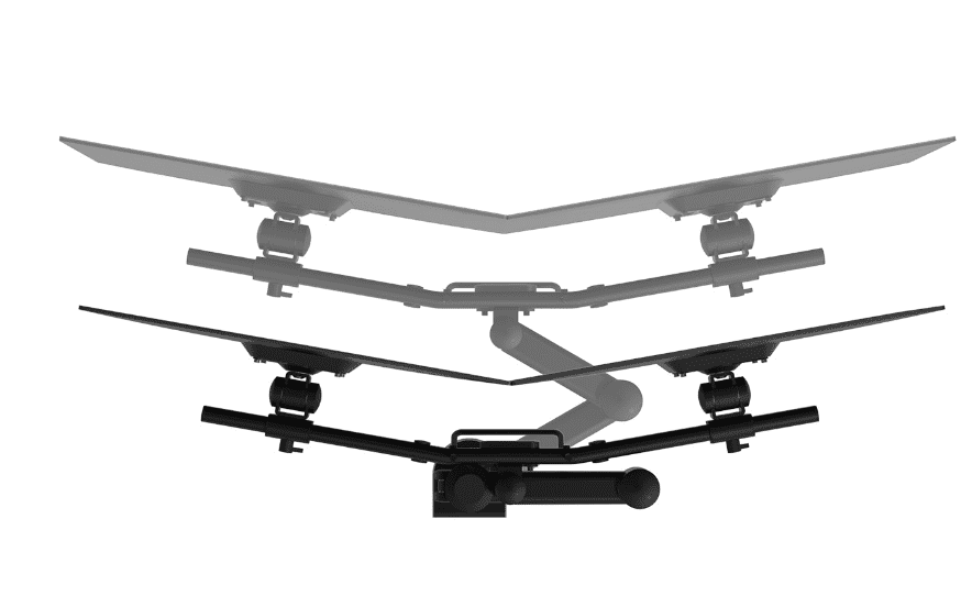 Dataflex Viewmate Monitorarm - 2 Monitoren - Zwart - Bureau 603 - Dataflex - Monitorarmen met 2 armen- Workliving