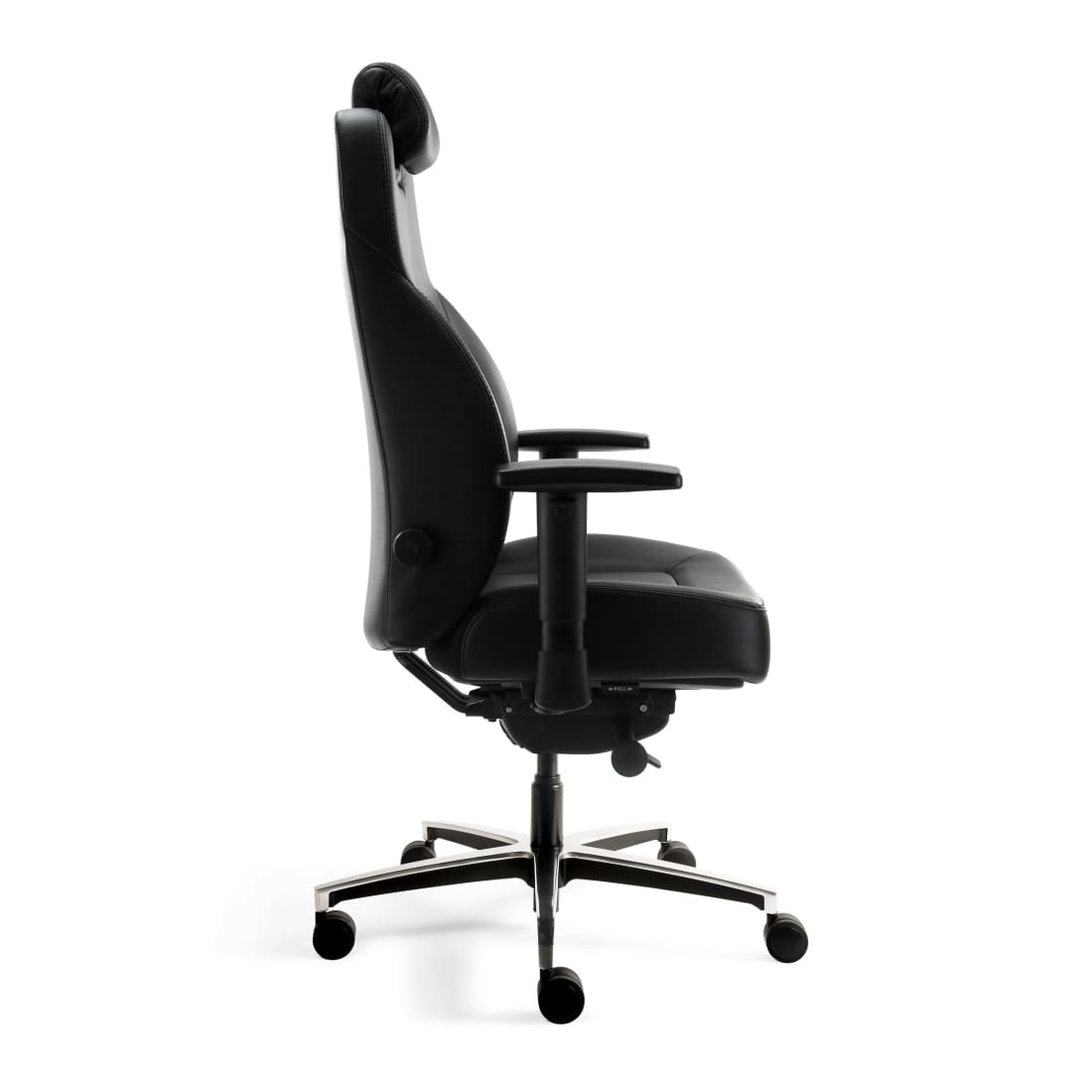 Workliving Delta-5 Leer - Ergonomische 24-uurs Bureaustoel -