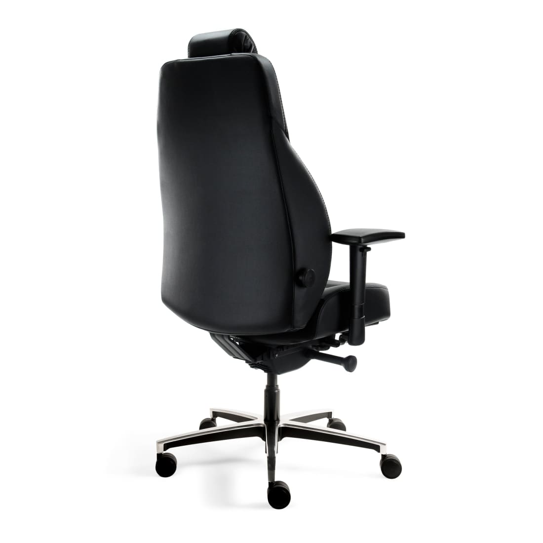Workliving Delta-5 Leer - Ergonomische 24-uurs Bureaustoel -