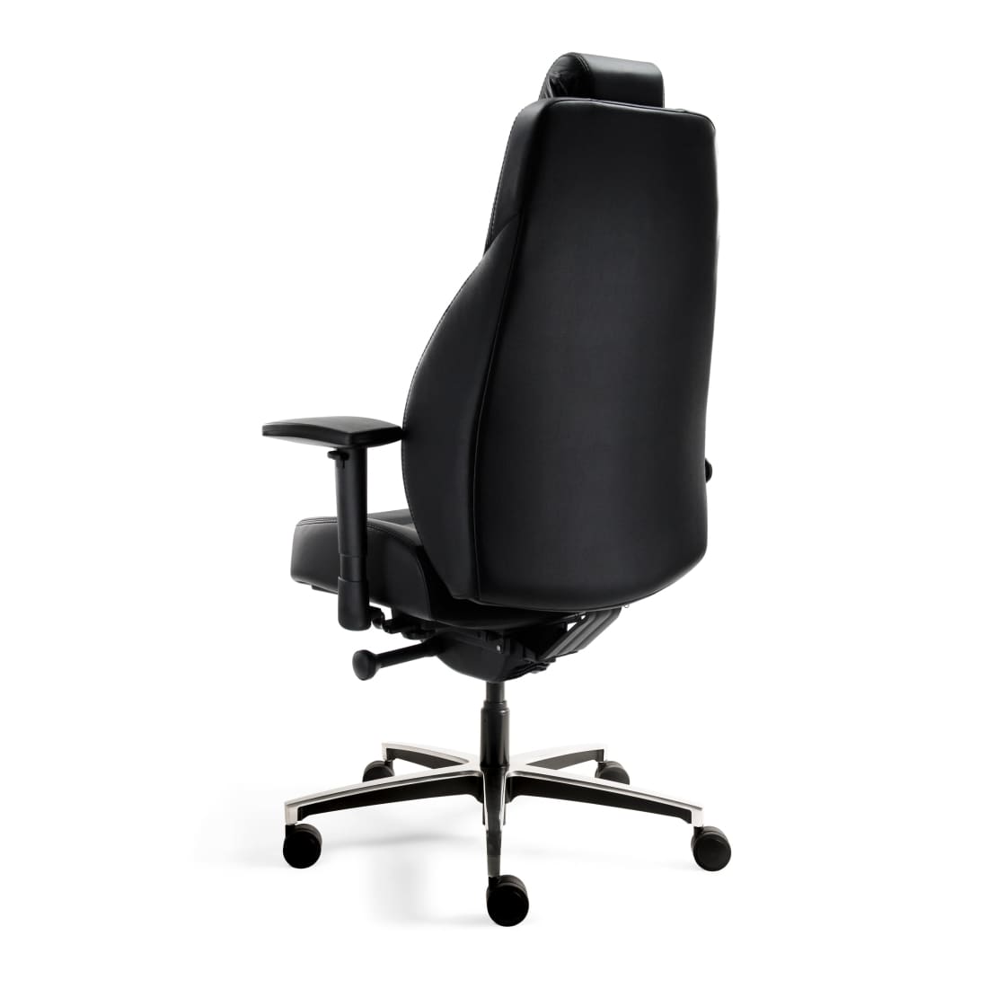 Workliving Delta-5 Leer - Ergonomische 24-uurs Bureaustoel -