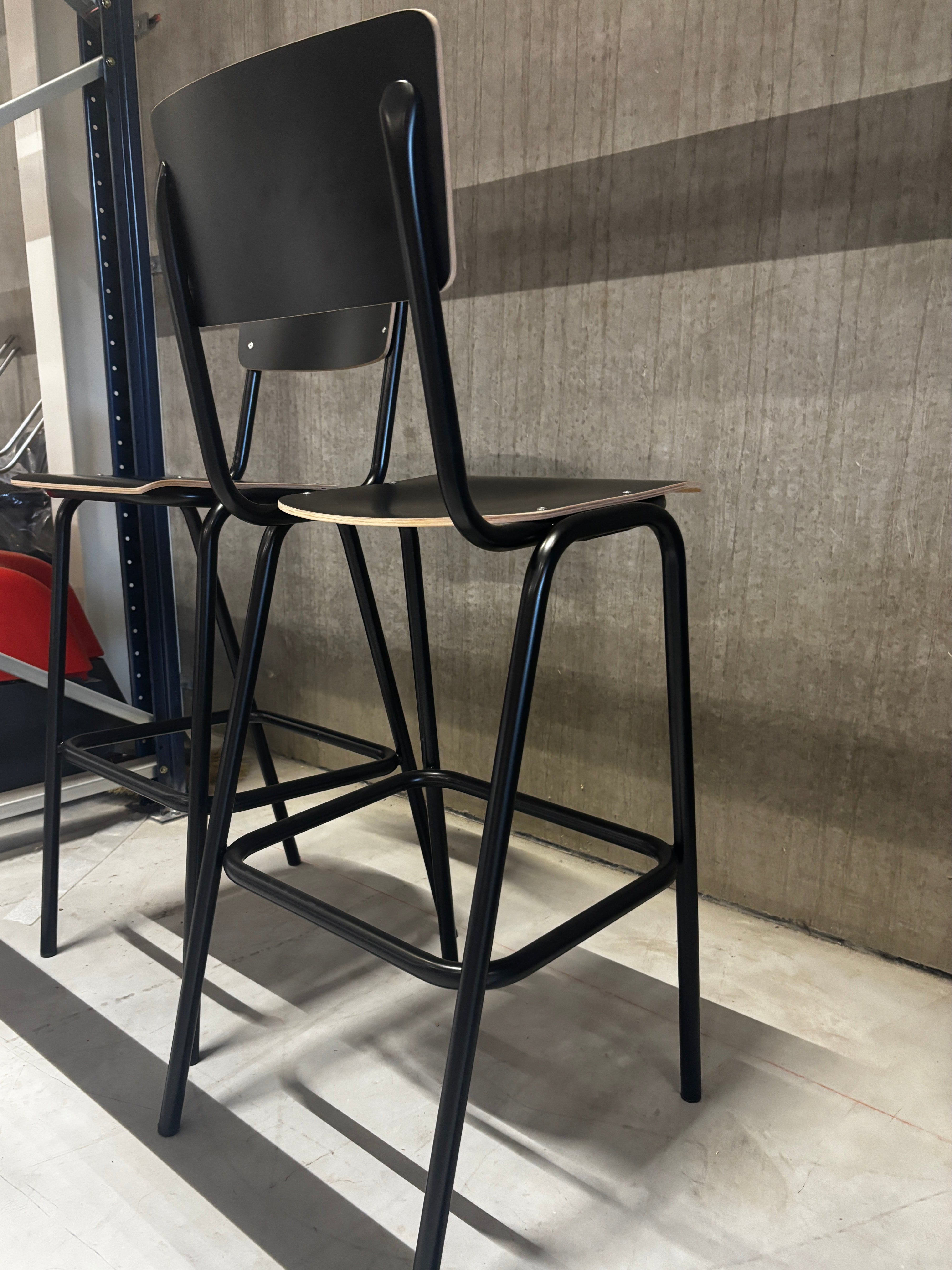 Sample Sale - Workliving School Barkruk - Houten Design Zwart - 76 CM