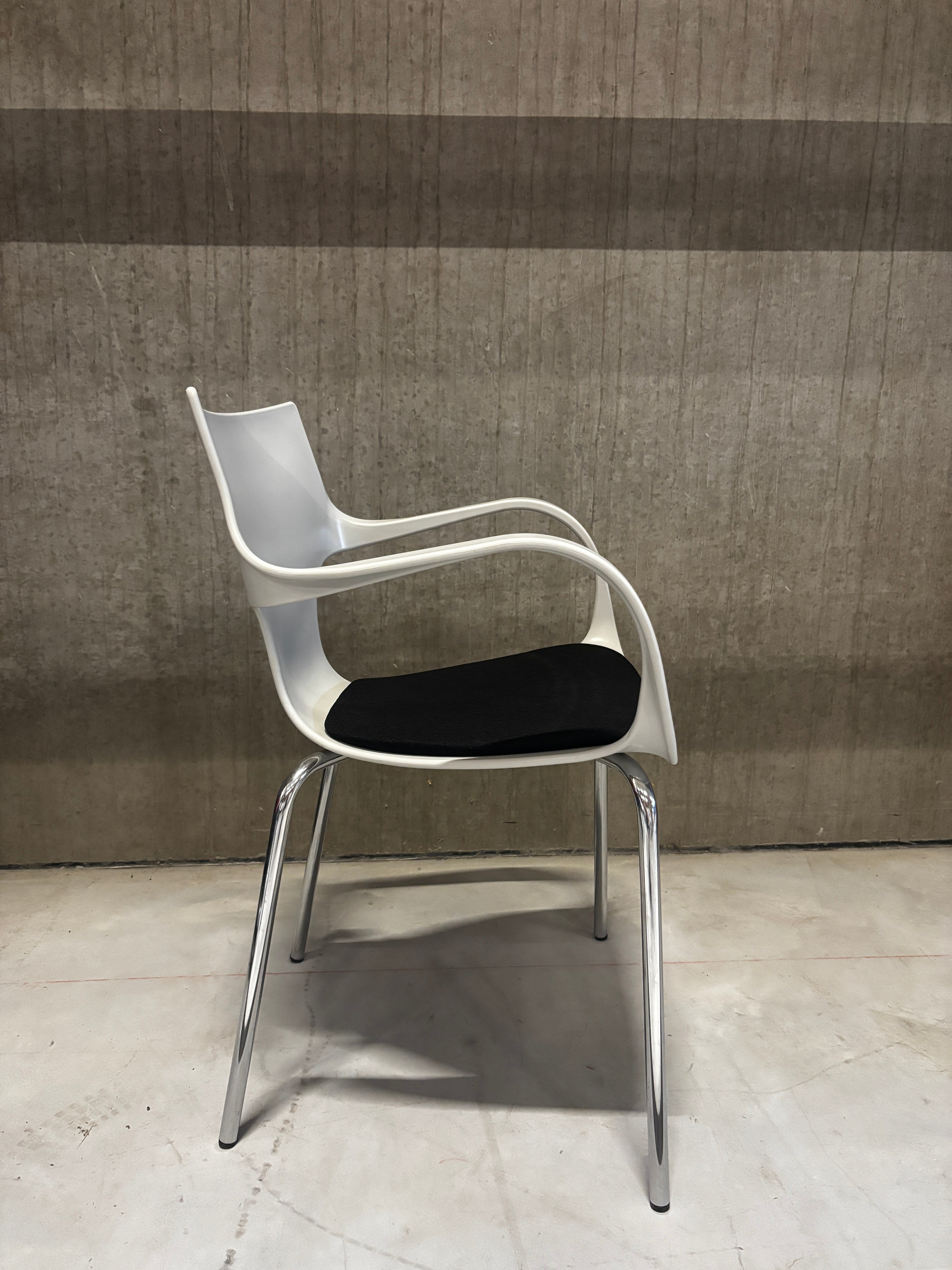 Sample Sale - Workliving Jim Stoel - Wit - Aluminium Onderstel