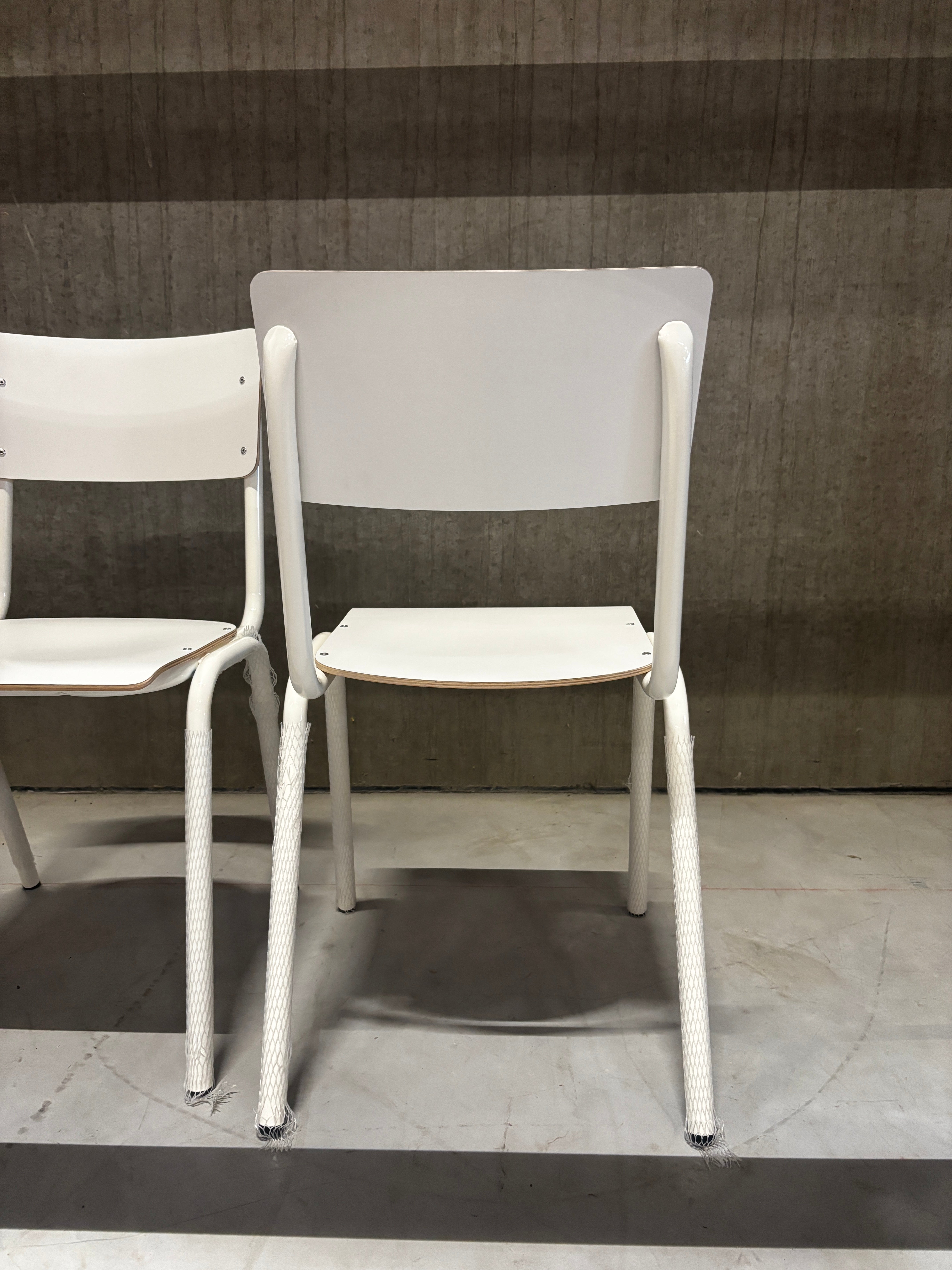 Sample Sale - Workliving School Eetkamerstoel - Houten Design Wit