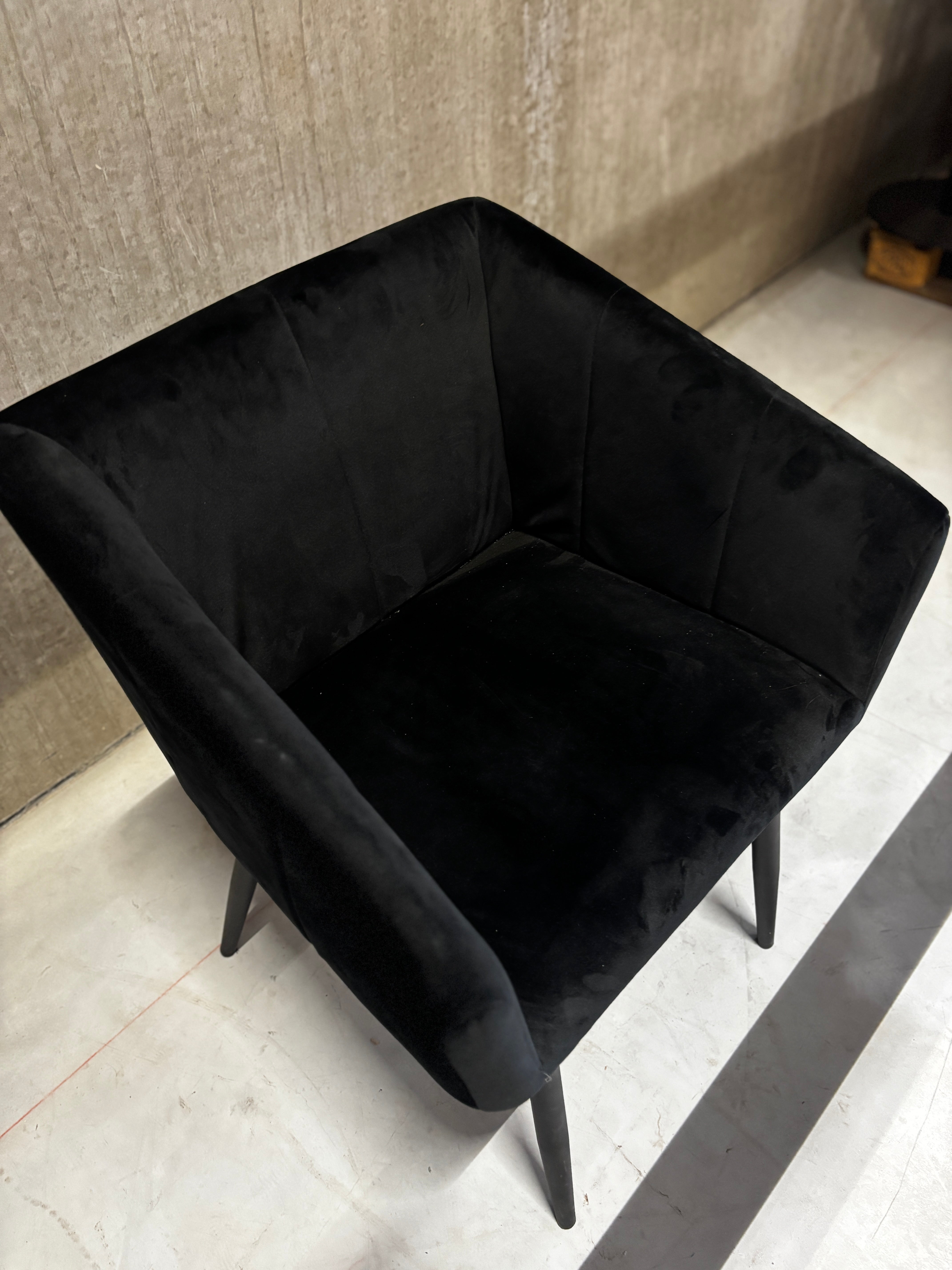 Sample Sale - Kick Liv Eetkamerstoel - Velvet Zwart