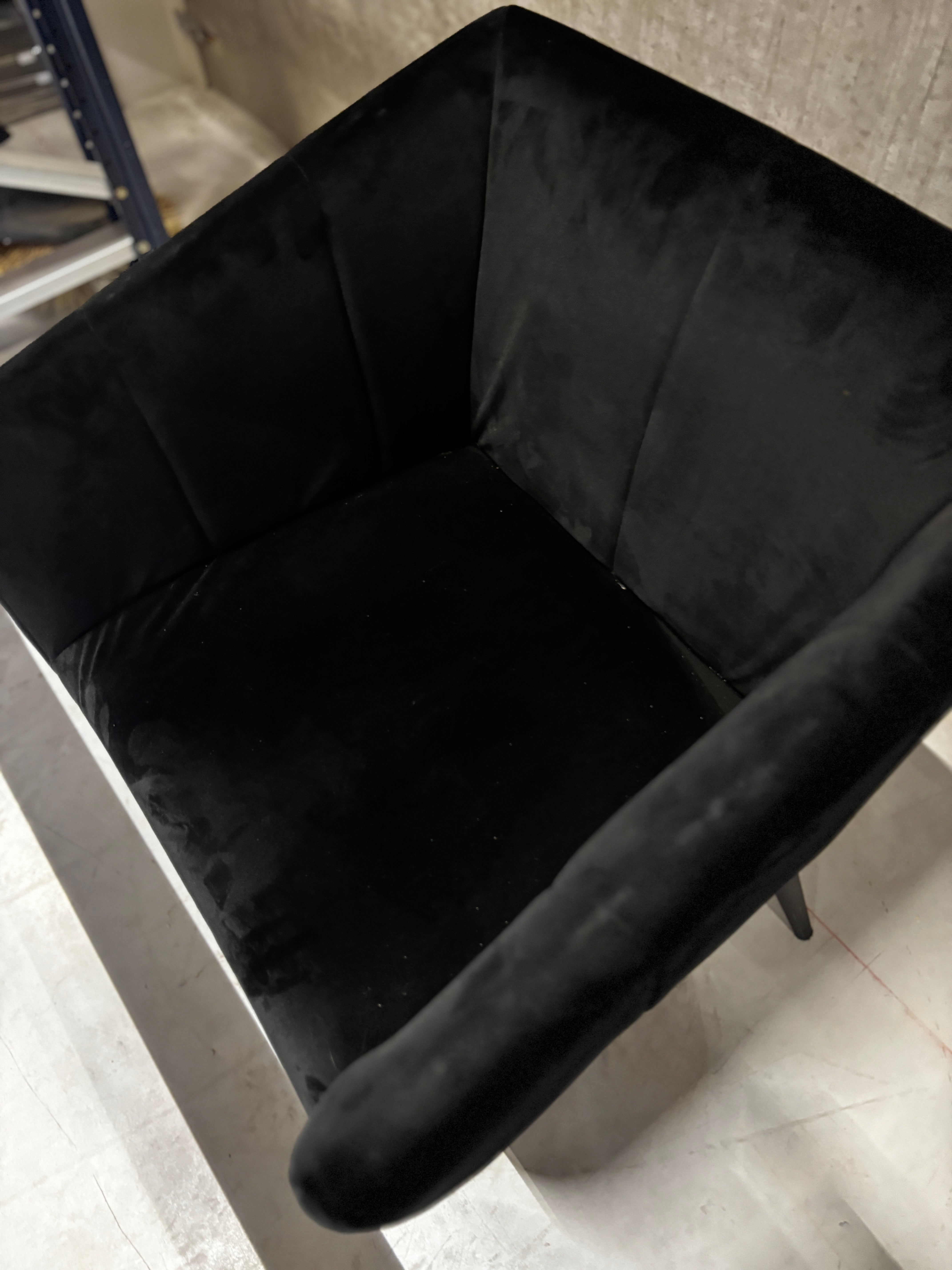 Sample Sale - Kick Liv Eetkamerstoel - Velvet Zwart