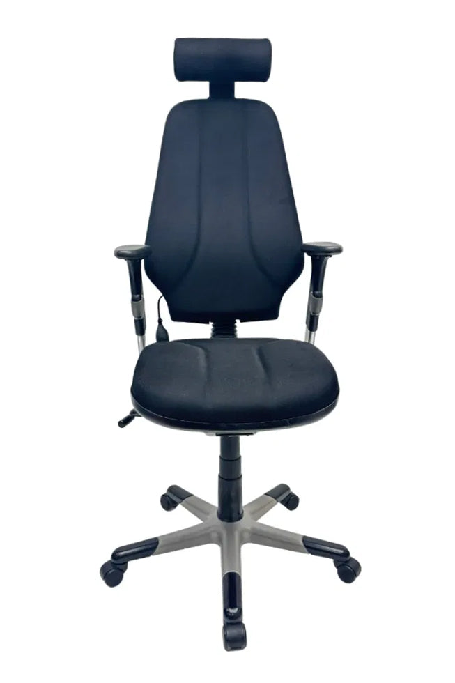 Refurbished Bureaustoel RH Logic 4 met Hoofdsteun Zwart