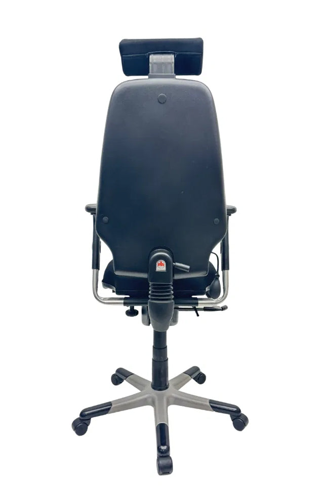 Refurbished Bureaustoel RH Logic 4 met Hoofdsteun Zwart