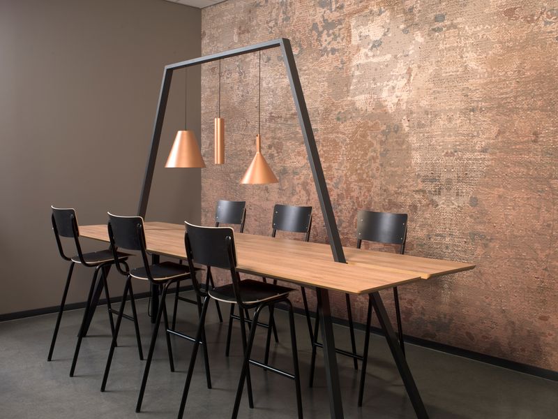 Workliving School Barkruk - Houten Design Zwart - 76 CM