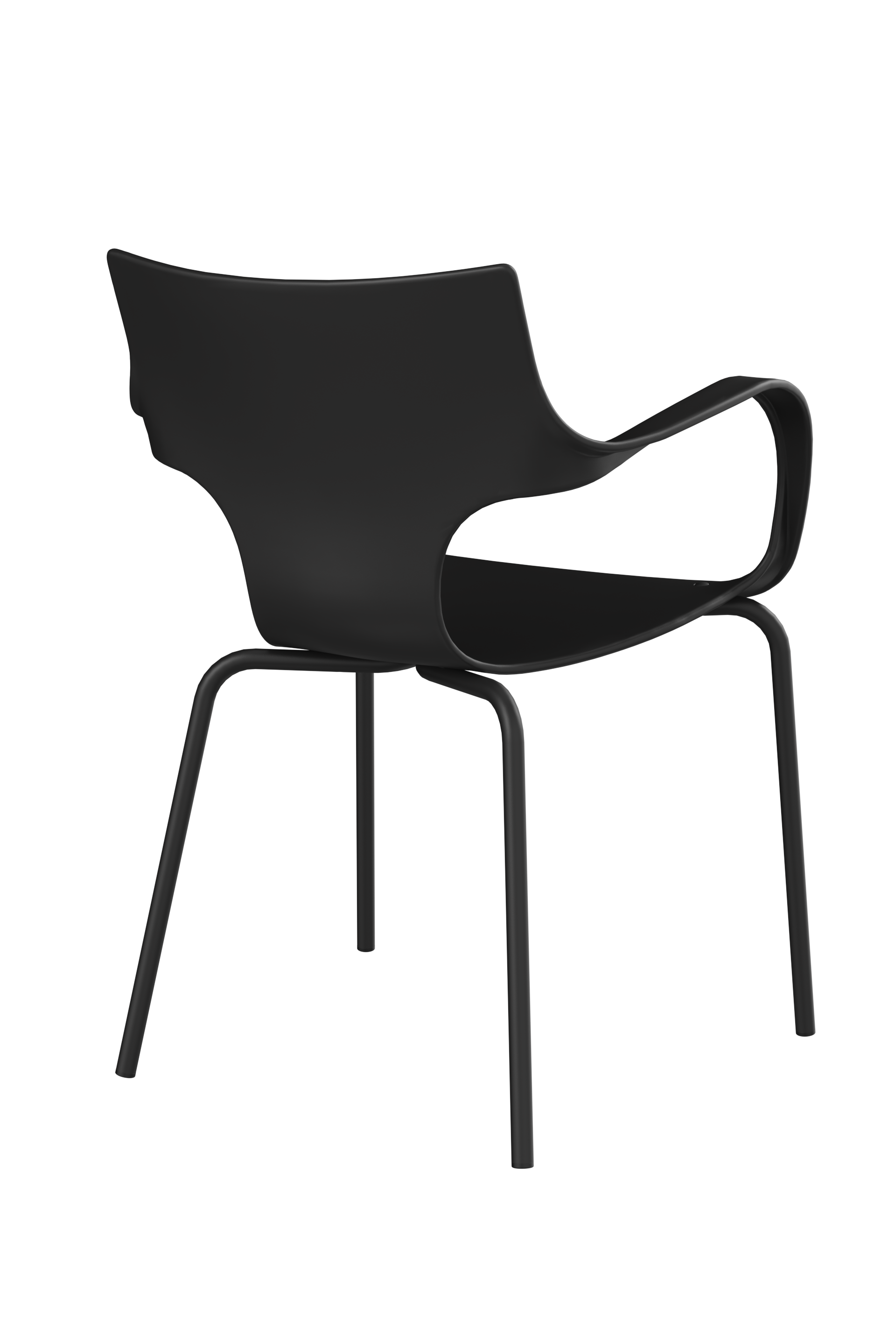 Workliving Jim Stoel - Zwart - Zwart Onderstel