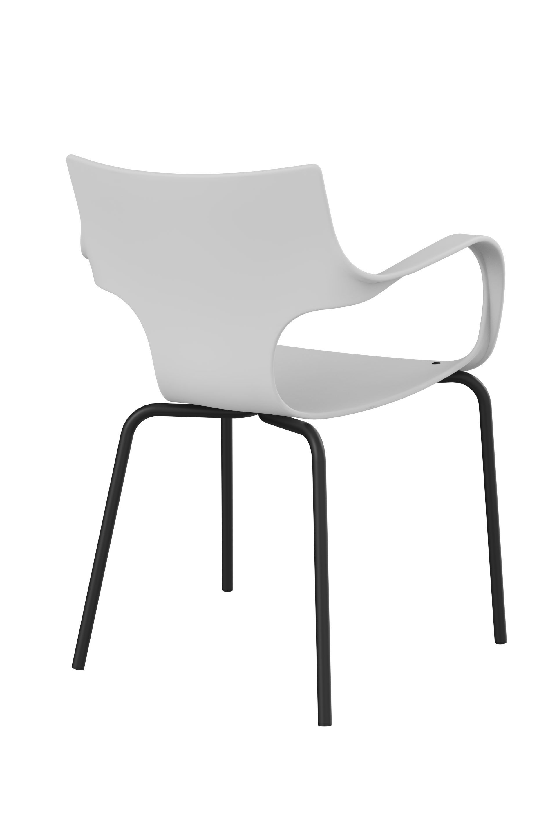 Workliving Jim Stoel - Wit - Zwart Onderstel