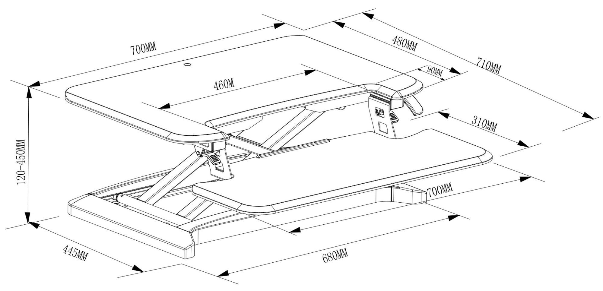 Zit-sta module Small wit bureau