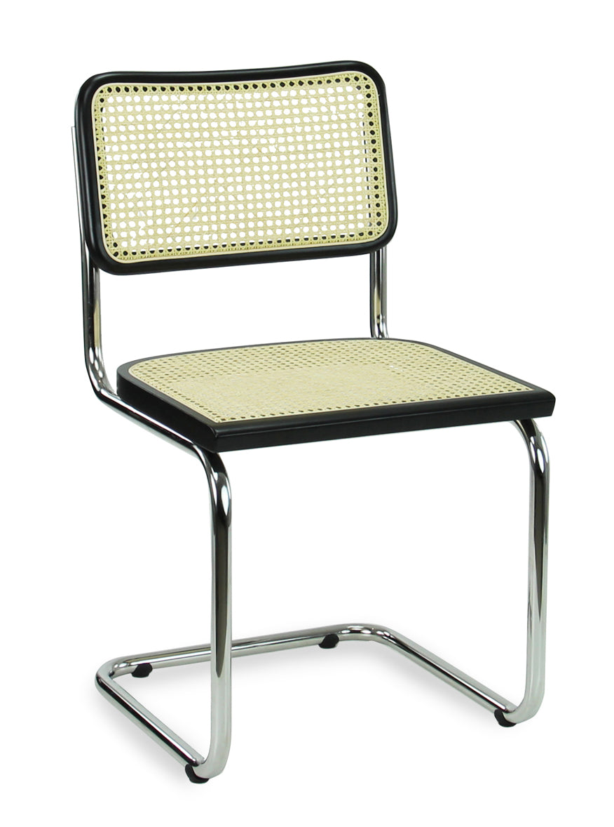 Workliving Bas Eetkamerstoel - Rotan Design Zwart / Chroom - Workliving - Rotan eetkamerstoelen- Workliving