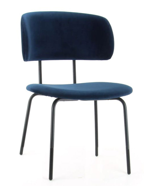 Workliving Eetkamerstoel Bo RS - Velvet Earth Indigo - Workliving - Velvet eetkamerstoelen- Workliving