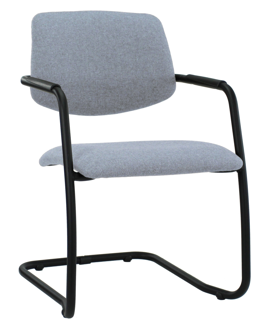 Workliving Vergaderstoel X5 - Sledeframe - Wolvilt Fenice 351 zachtblauw - frame zwart - Workliving - Vergaderstoelen- Workliving