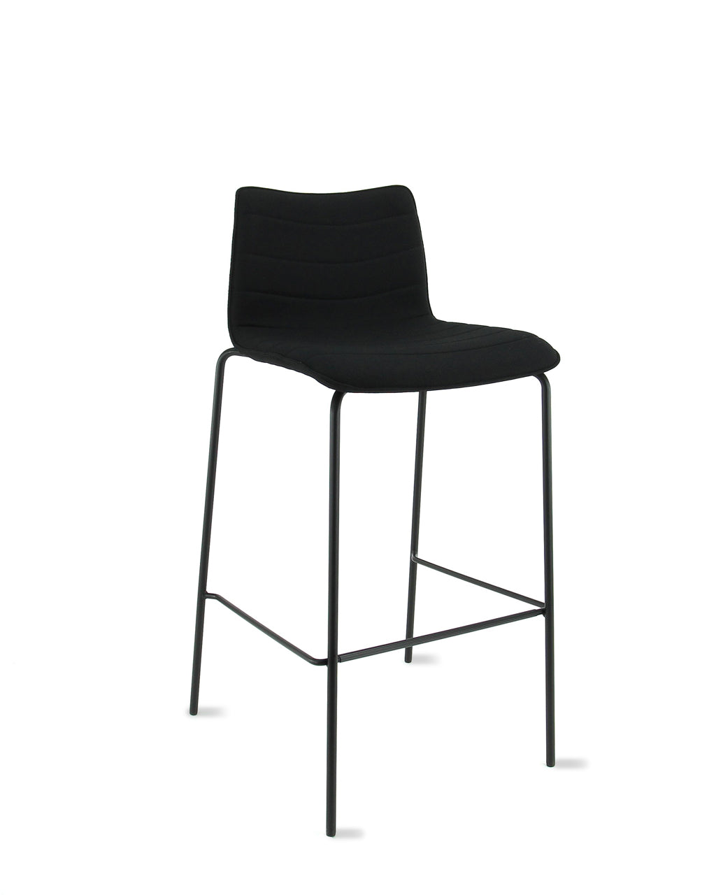 Workliving Verona Barkruk 75 cm - stof Mirage zwart - frame zwart - Workliving - Hoge Barkrukken- Workliving