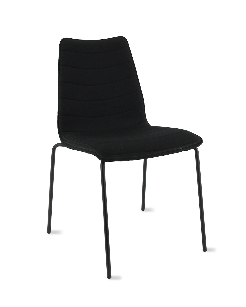 Workliving Verona Eetkamerstoel / Vergaderstoel - Mirage zwart - frame zwart - Workliving - Katoen eetkamerstoelen- Workliving