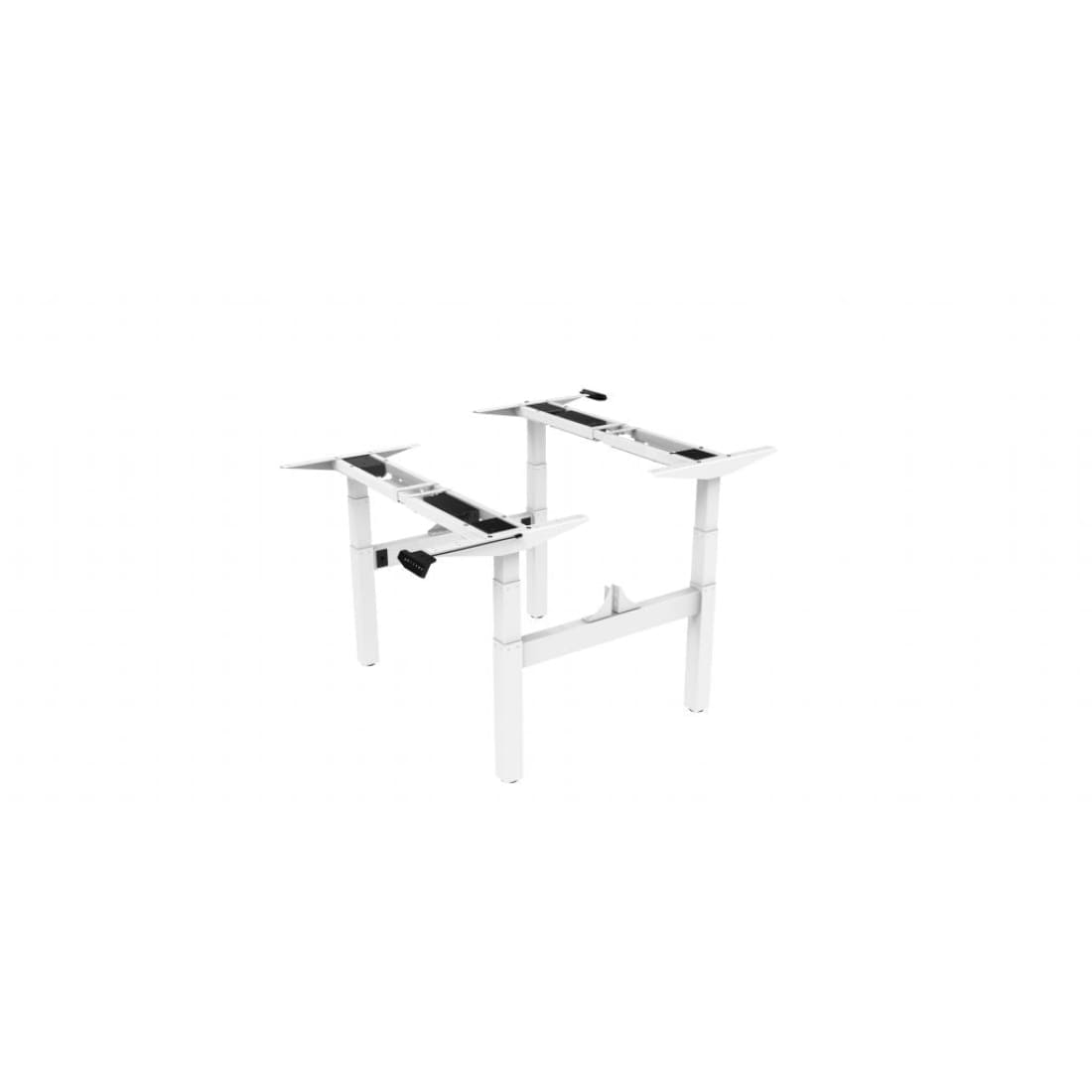 Elektrisch Verstelbaar Zit-Sta Frame Duo Bureau Wit Blad Wit