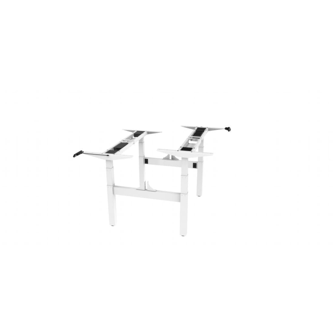 Elektrisch Verstelbaar Zit-Sta Frame Duo Bureau Wit Blad Wit