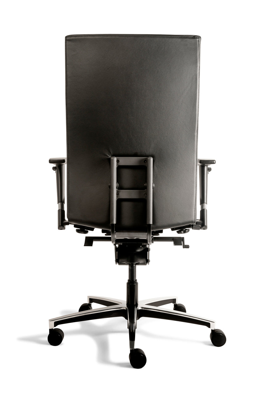 Refurbished Bureaustoel Workliving Manager XL Zwart Leder