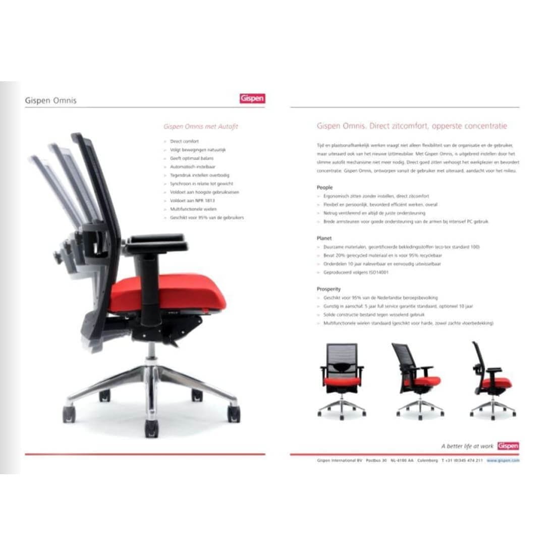 GISPEN Omnis Bureaustoel NPR1813 zwart - Bureaustoelen NPR
