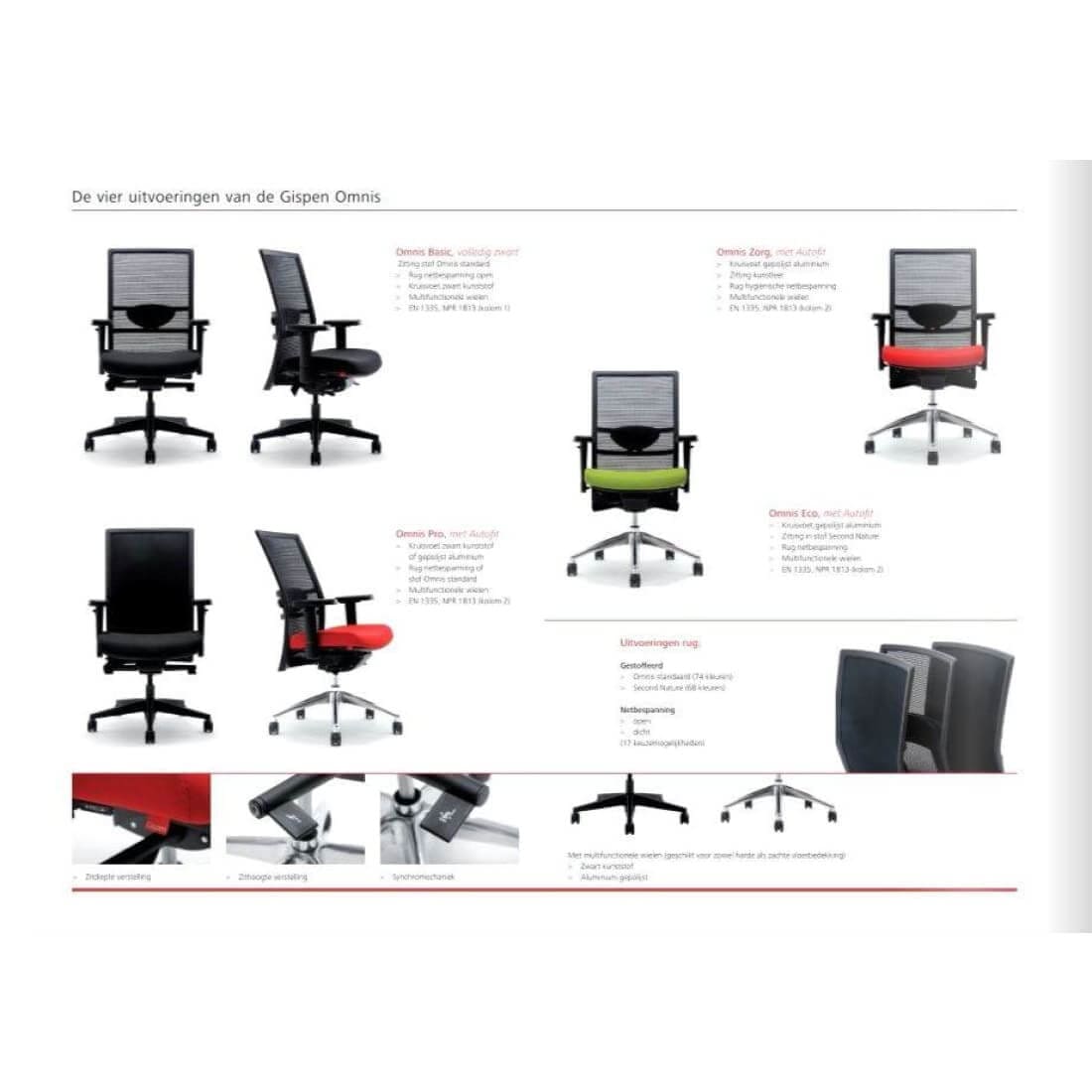 GISPEN Omnis Bureaustoel NPR1813 zwart - Bureaustoelen NPR