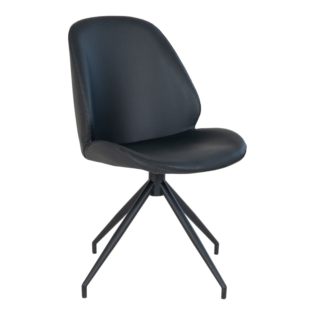 House Nordic 2 x MonteCarlo eetkamerstoel draaivoet zwart. -