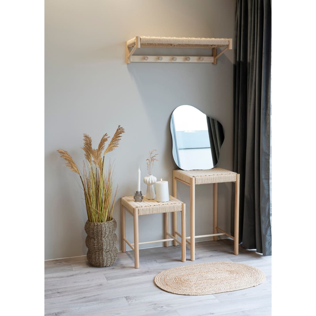 House Nordic Barstoel Abano Populier Naturel Wicker -