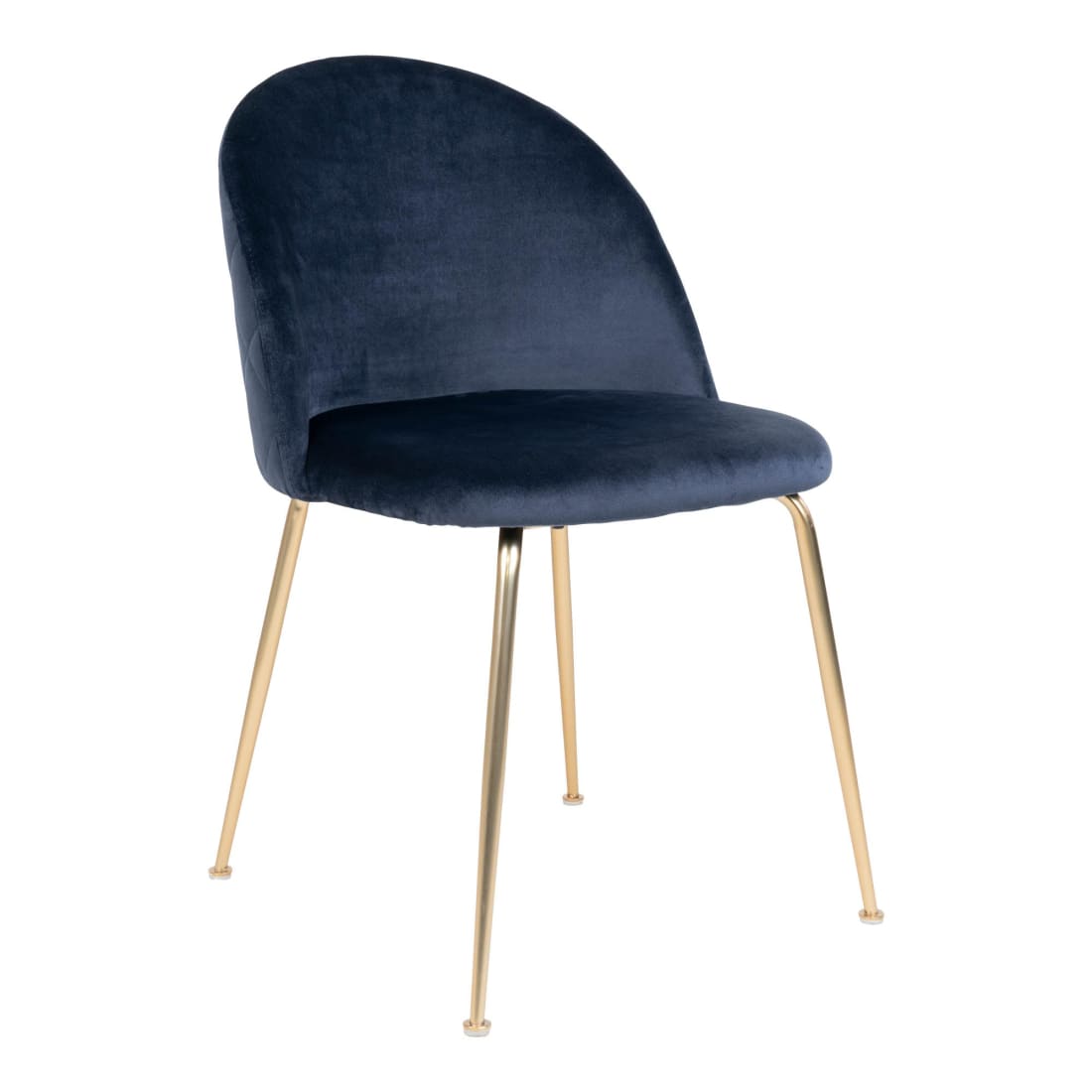 Sample Sale - House Nordic Geneve Eetkamerstoel Velvet - Blauw Messing - Set van 2