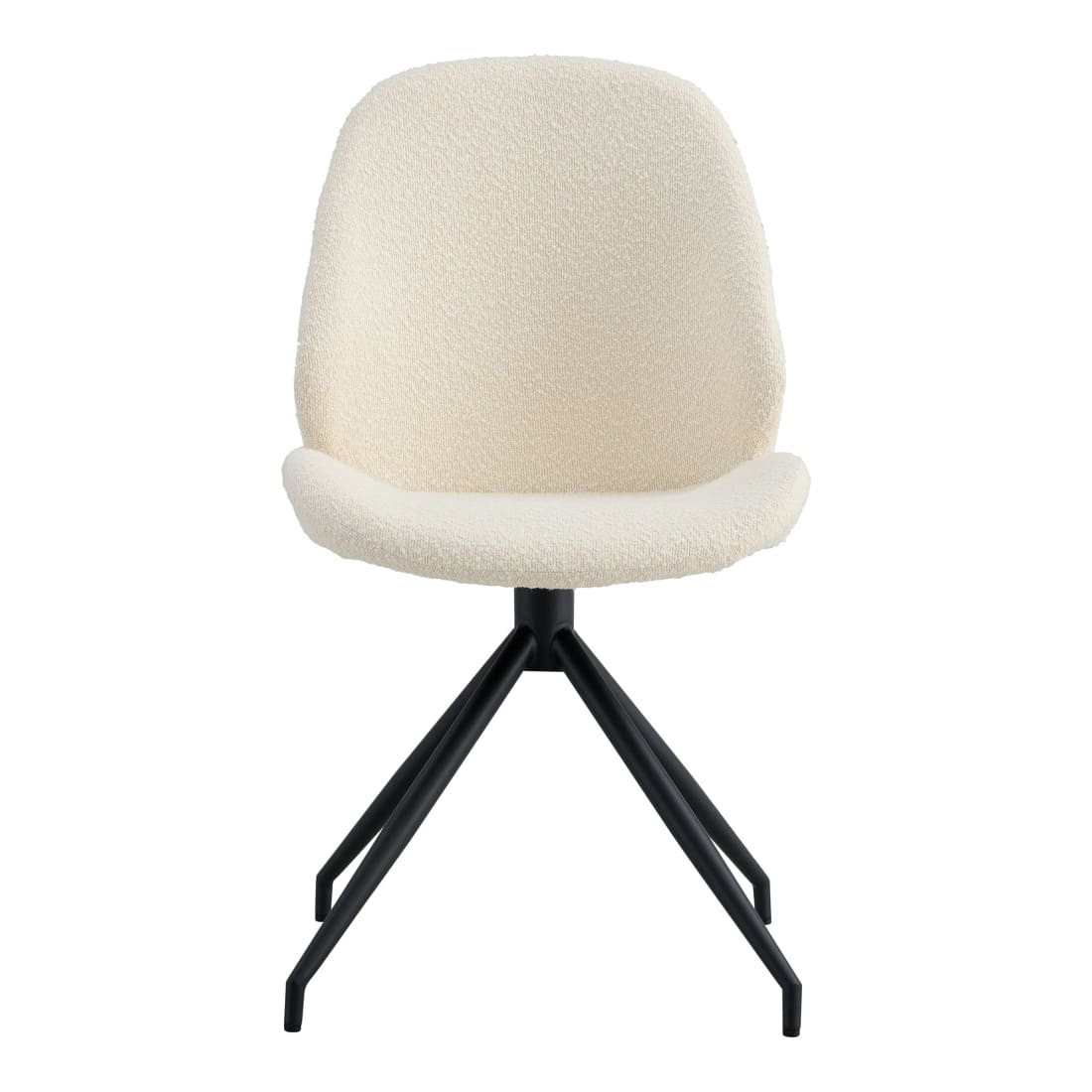 House Nordic Monte Carlo Eetkamerstoel Draaivoet Boucle Wit
