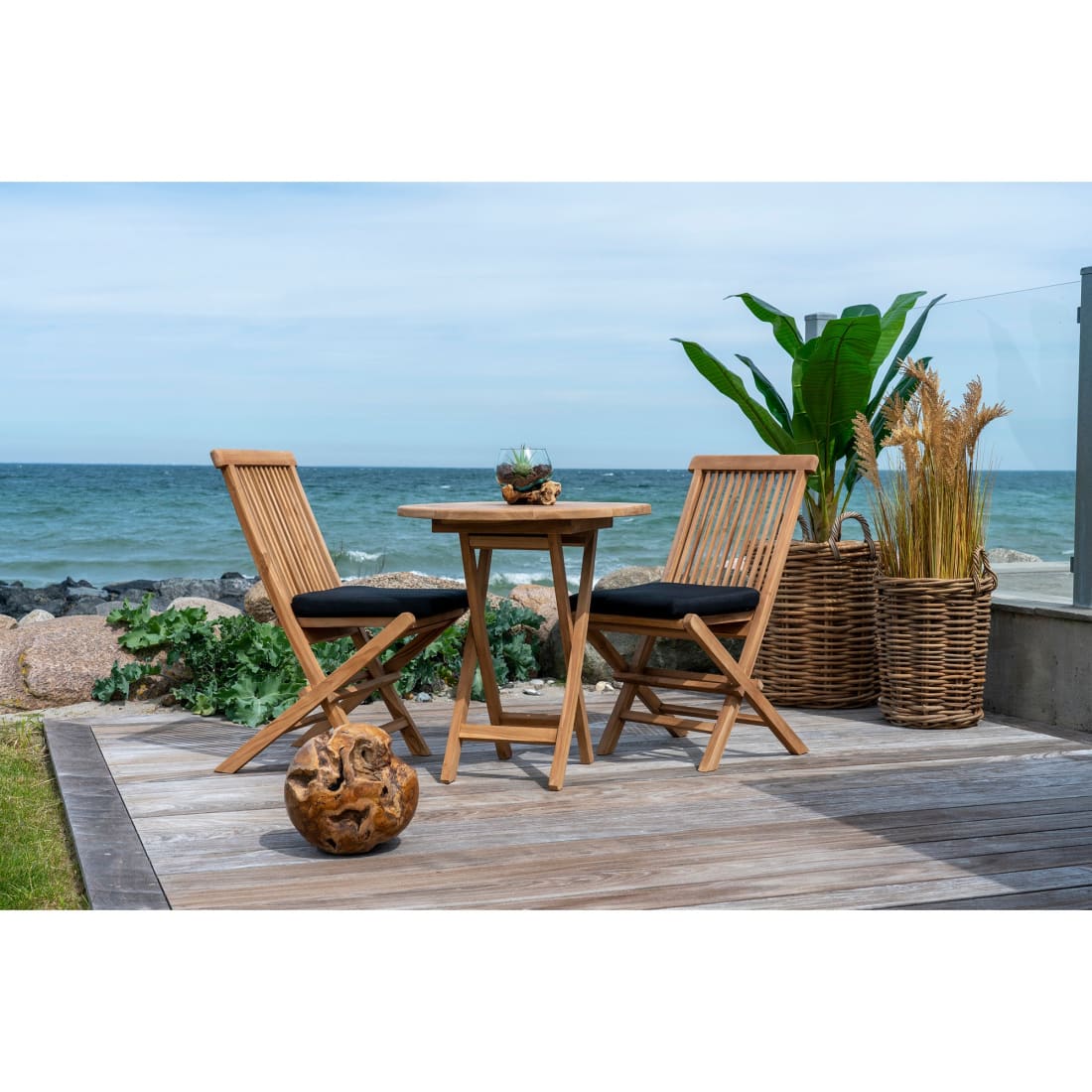 House Nordic Oviedo tuintafel Ø70 cm teakhout. - Ronde