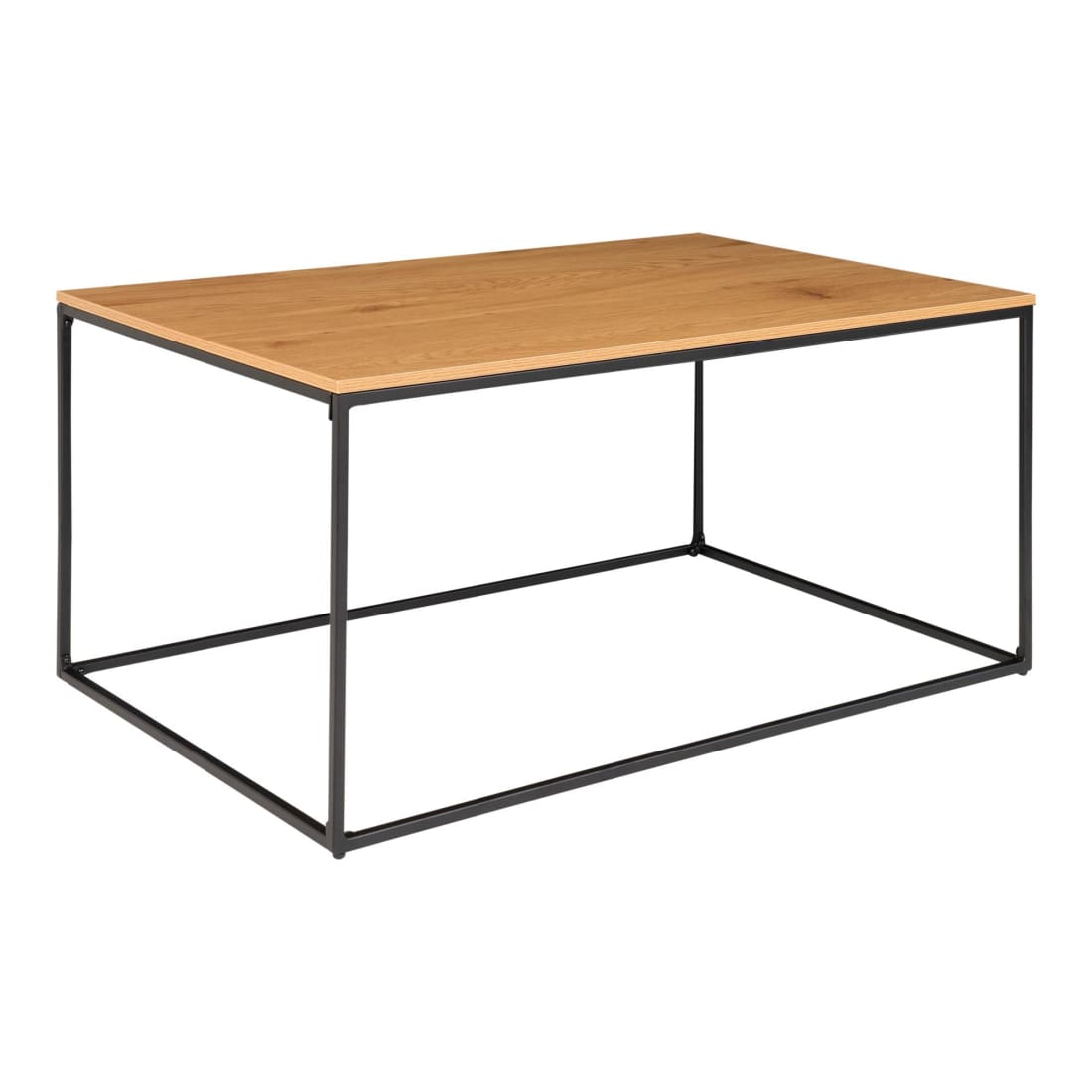 House Nordic Vita Salontafel - Zwart Frame - Eikenlook Blad