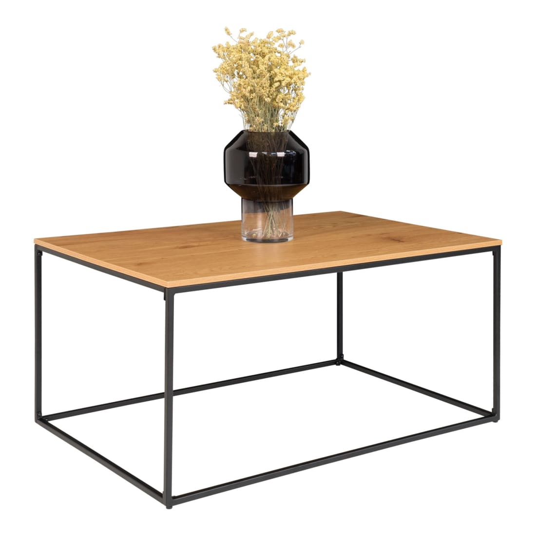 House Nordic Vita Salontafel - Zwart Frame - Eikenlook Blad
