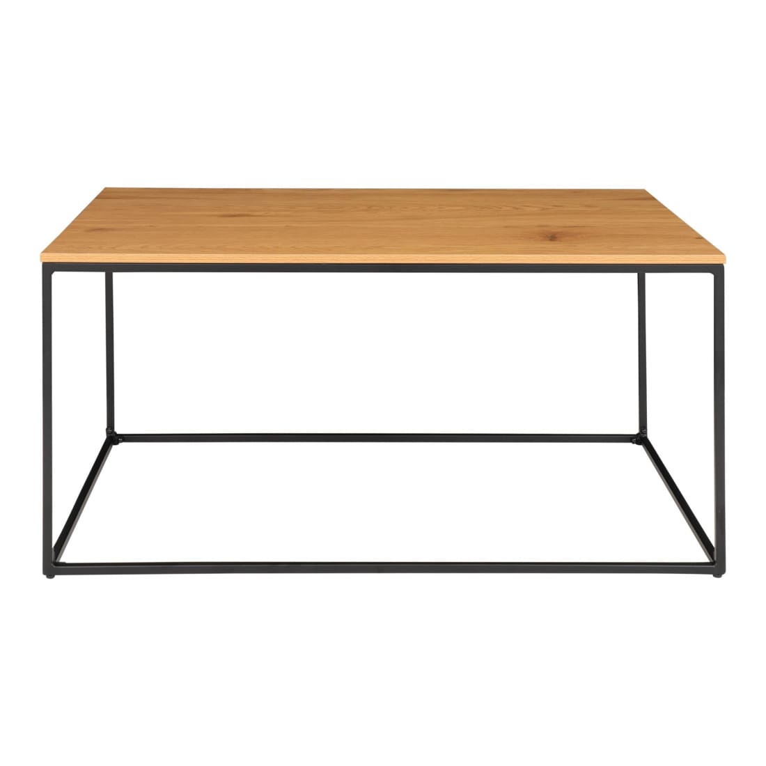 House Nordic Vita Salontafel - Zwart Frame - Eikenlook Blad