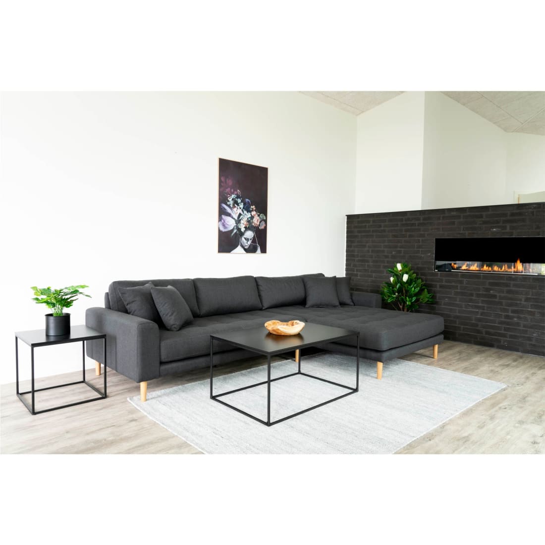 House Nordic Vita Salontafel - Zwart Frame - Zwart houtlook