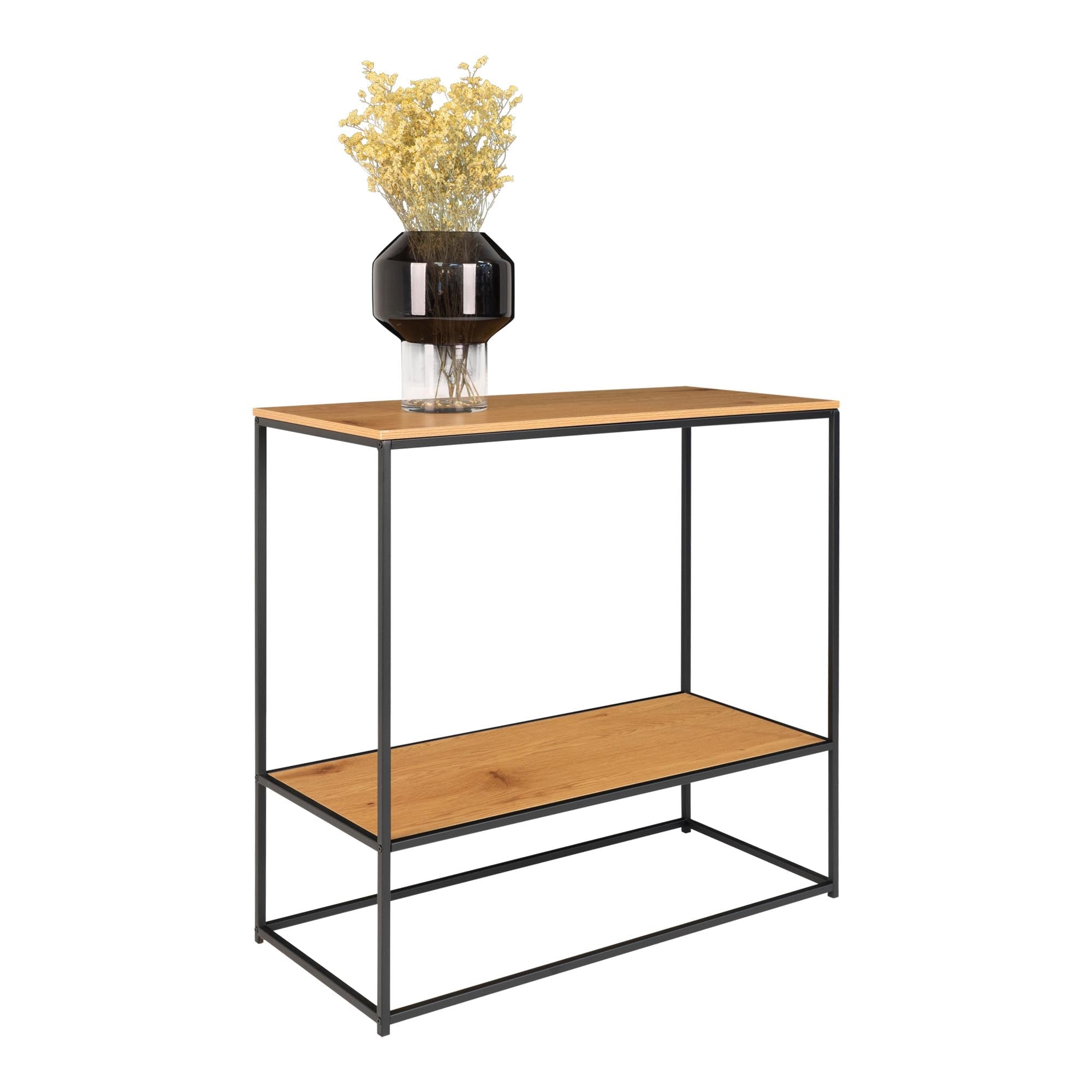House Nordic Wandtafel Avery met 2 schappen eikenkleurig