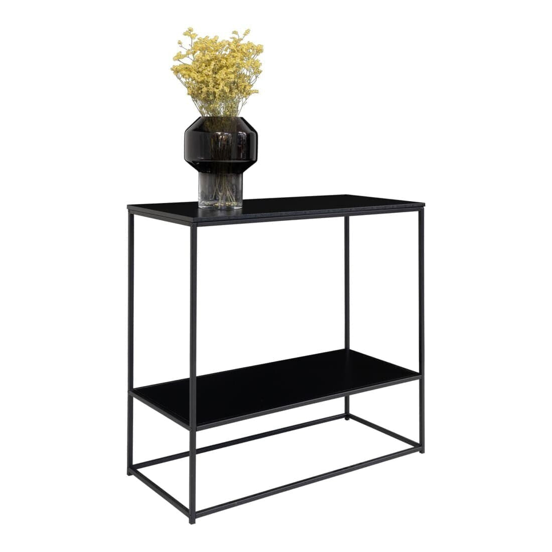 House Nordic Wandtafel Avery met 2 schappen Zwart / Zwart -
