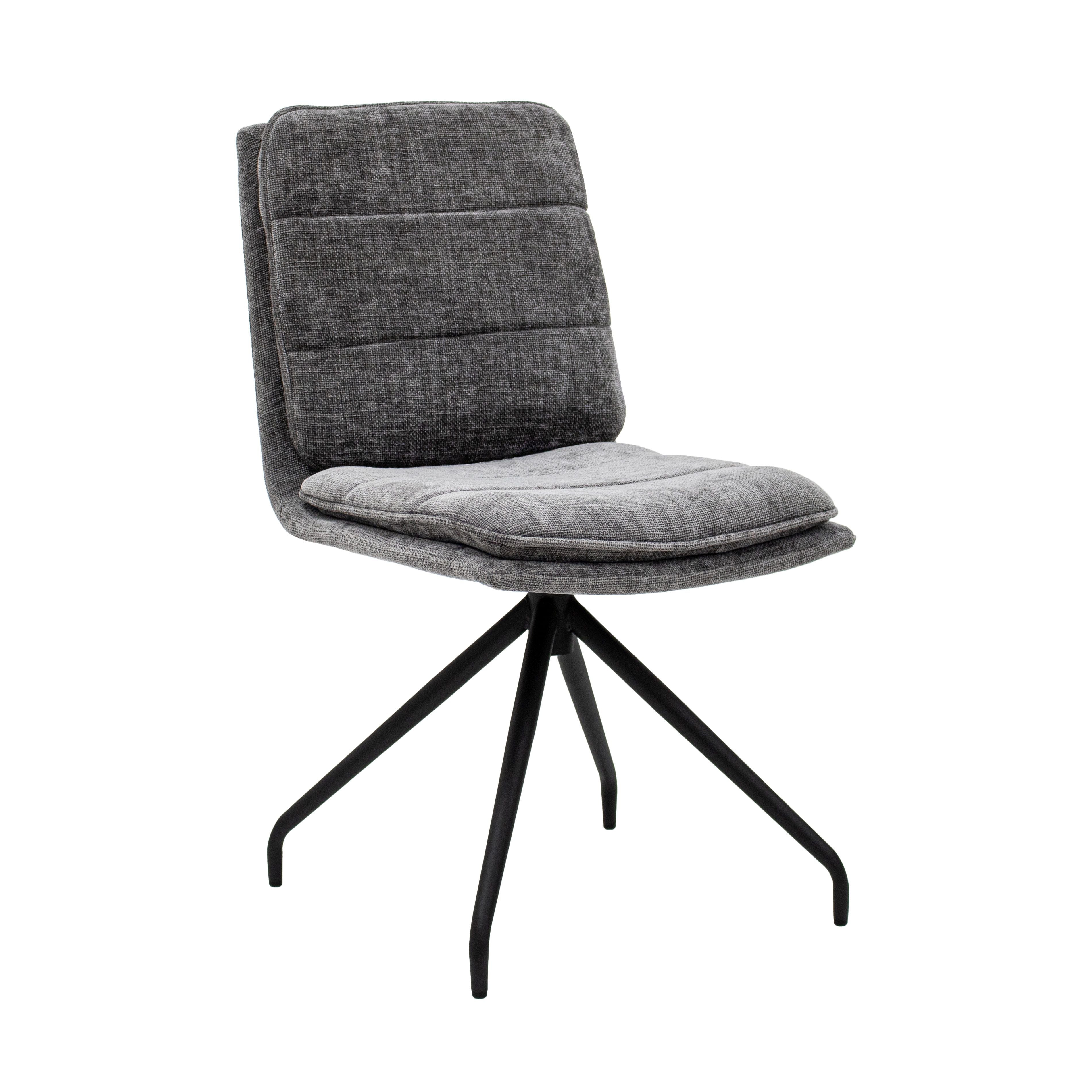 Coup de pied à la chaise de salle à manger rotatif - gris foncé