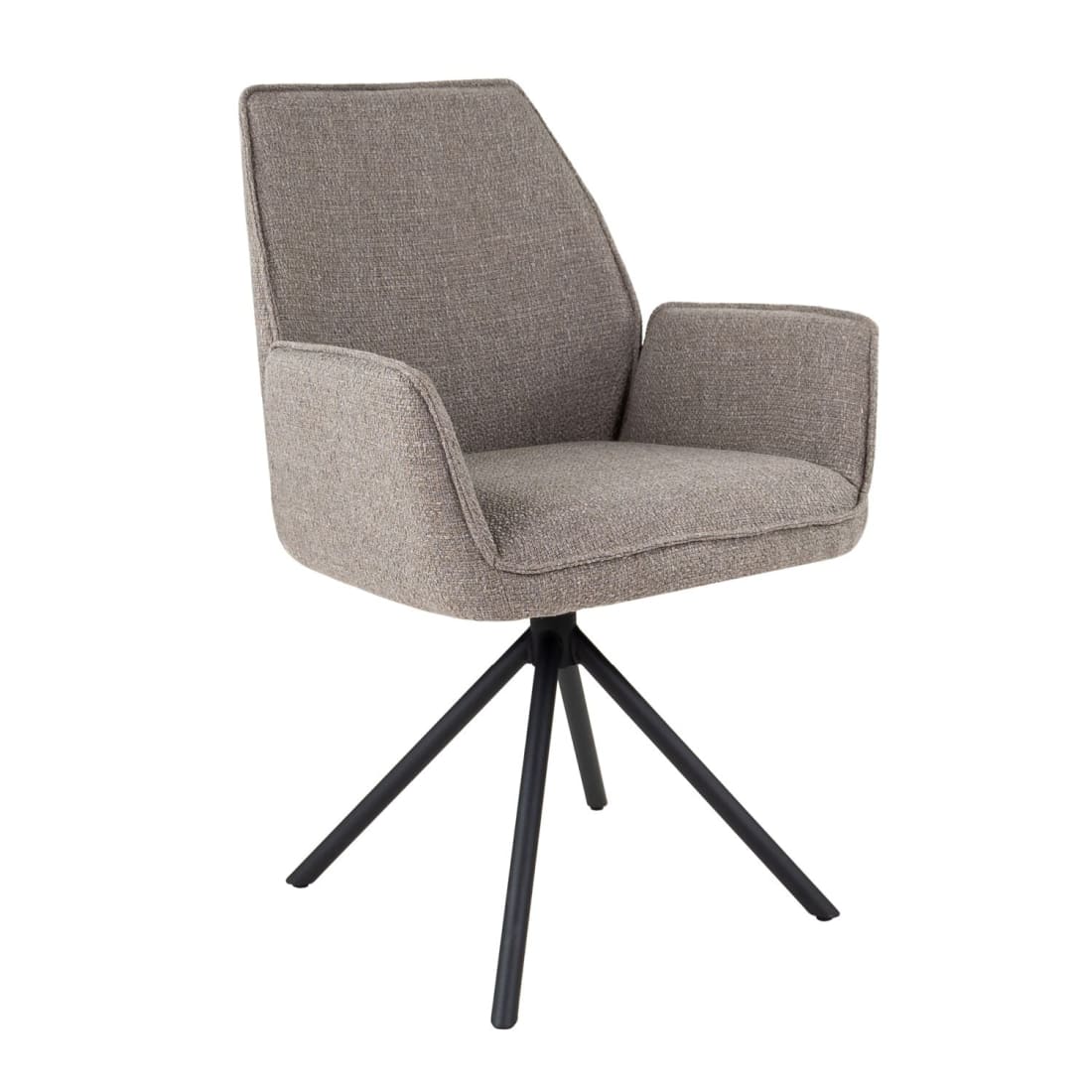 Kick eetkamerstoel Alex - Grijs - Katoen eetkamerstoelen