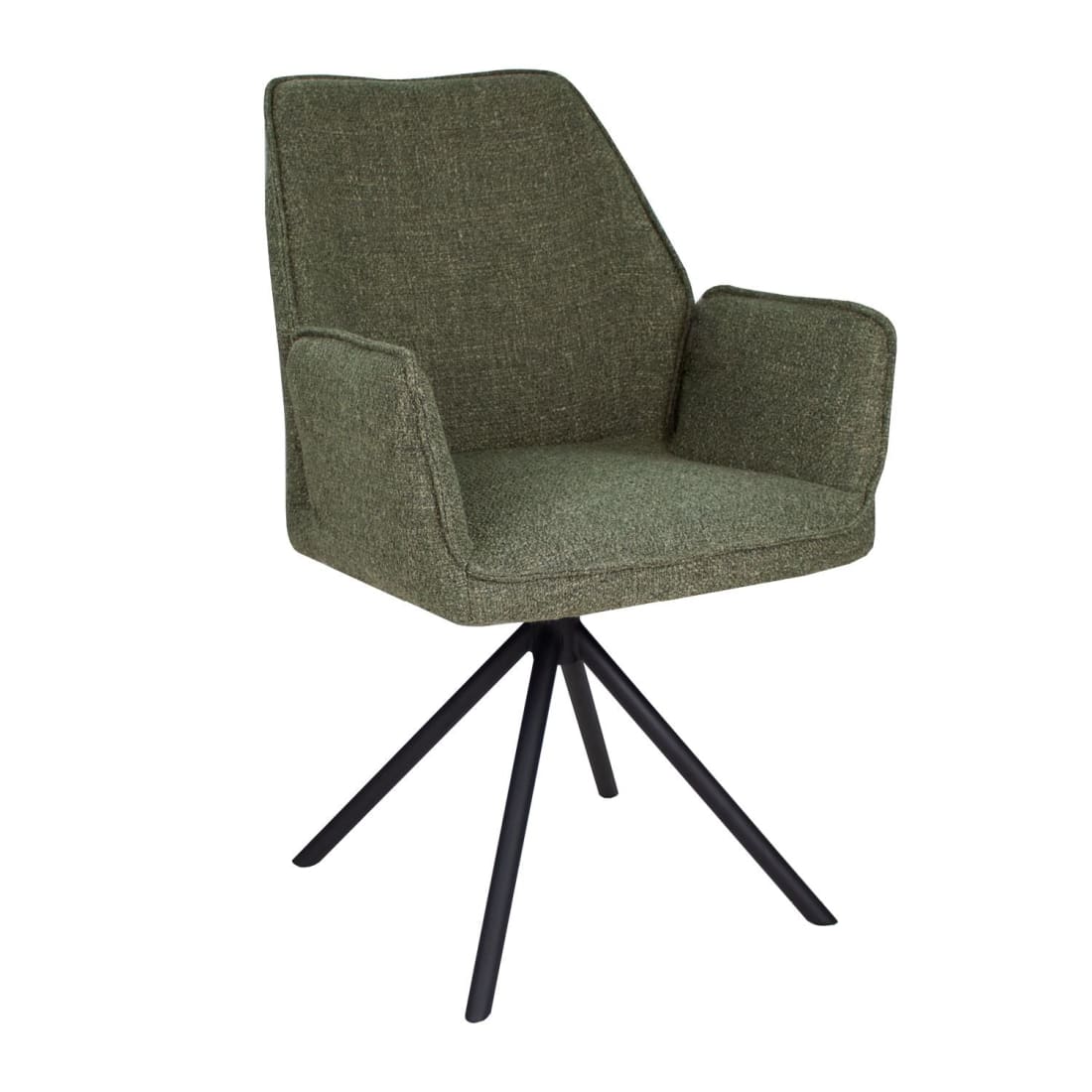 Kick eetkamerstoel Alex - Groen - Katoen eetkamerstoelen