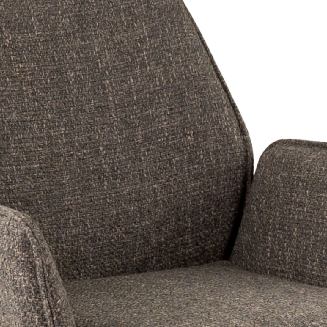 Kick eetkamerstoel Alex - Taupe - Katoen eetkamerstoelen