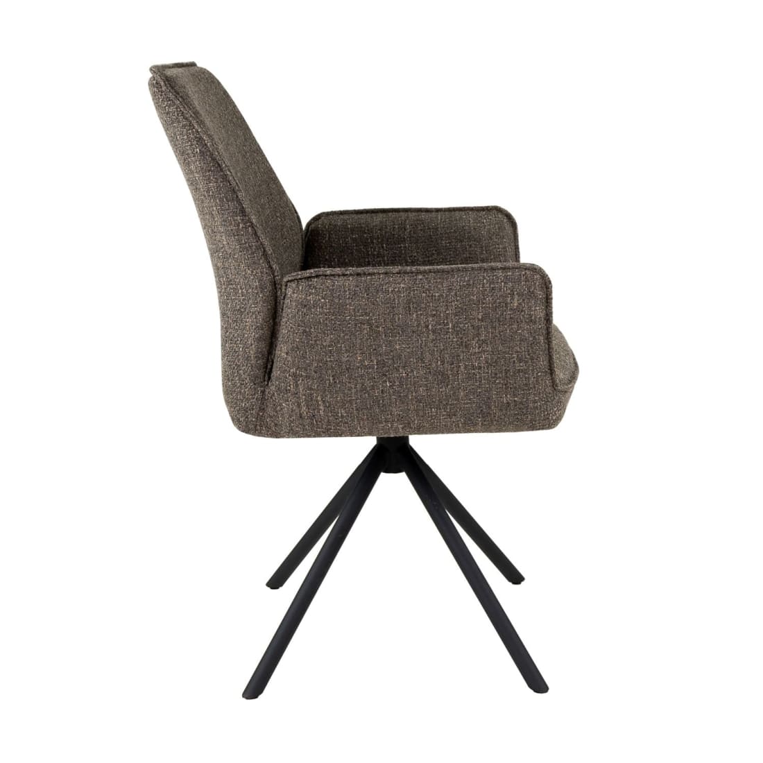 Kick eetkamerstoel Alex - Taupe - Katoen eetkamerstoelen