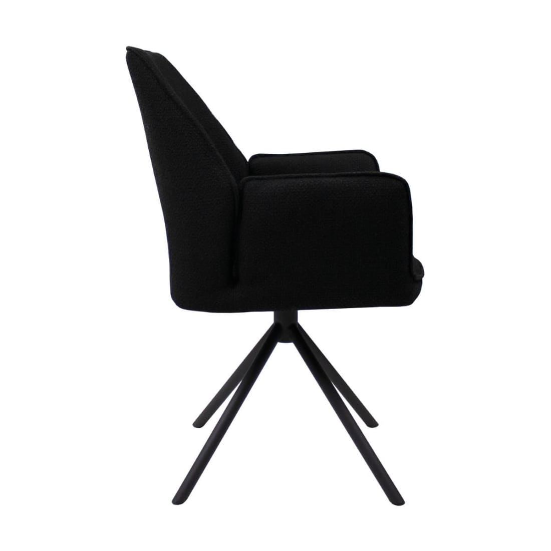 Kick eetkamerstoel Alex - Zwart - Katoen eetkamerstoelen