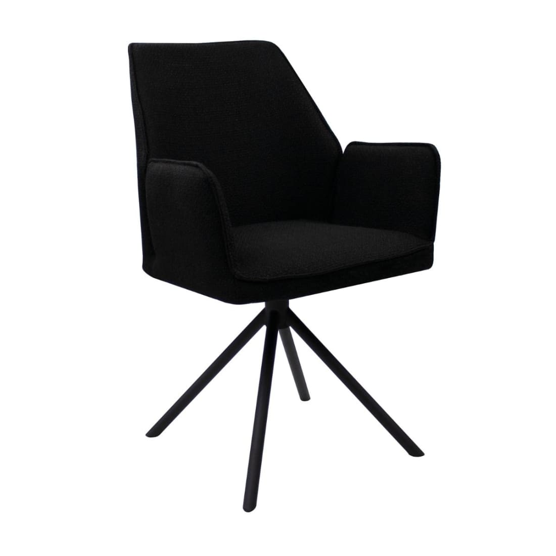 Kick eetkamerstoel Alex - Zwart - Katoen eetkamerstoelen